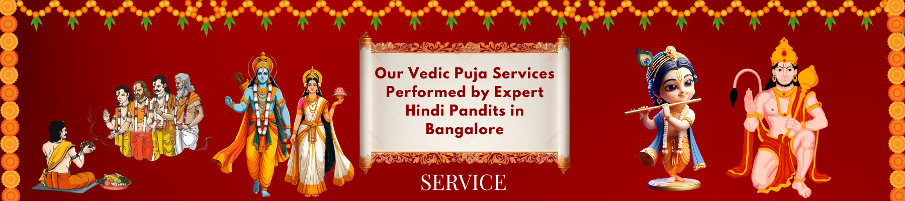 North Indian Hindi Pandit performing traditional puja in Bangalore (1)